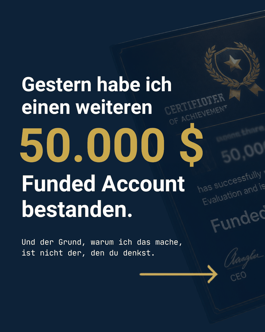 Instagram-Grafik: 50.000-Dollar-Funded-Account bestanden, der Grund dafür ist nicht der, den man denkt